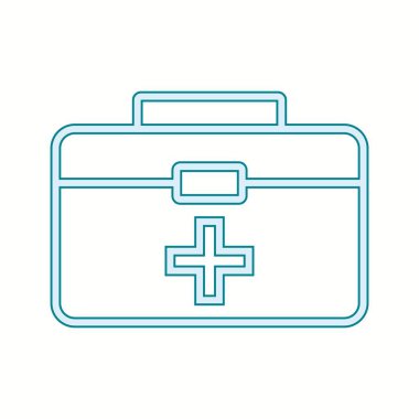 Güzel İlk Yardım Kutusu Satır Vektörü Simgesi