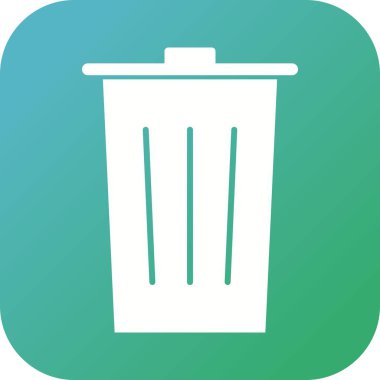 Güzel Çöp Kutusu Kabartma Vektörü Simgesi