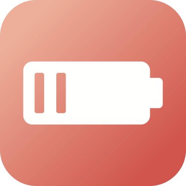 Güzel Düşük Batarya Kabartma Vektör Simgesi