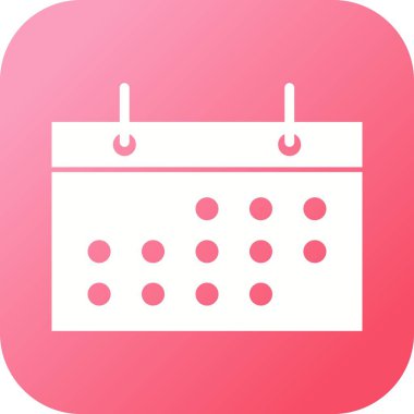 Güzel Takvim Kabartma Vektörü Simgesi