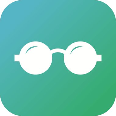 Güzel Gözlükler Kabartma Vektör Simgesi