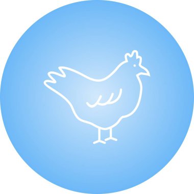 Güzel Tavuk Hattı Vektör Simgesi