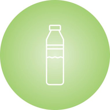 Güzel Su Şişe Hattı Vektör Simgesi