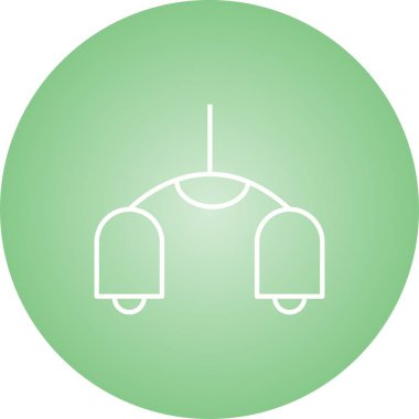 Güzel Tavan Işığı Çizgisi Vektör Simgesi