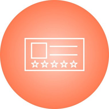 Güzel Vip Kart Satır Vektörü Simgesi