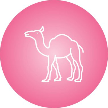 Güzel Deve Hattı Vektör Simgesi