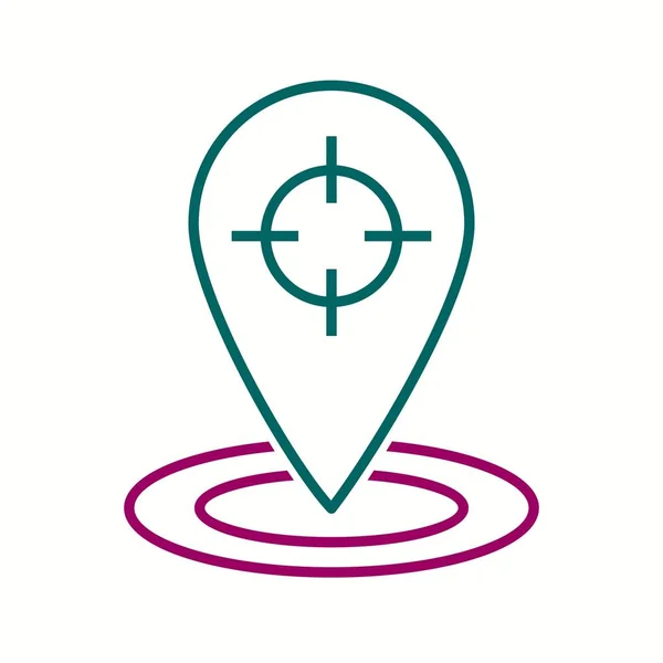 Schöne Trace Location Line Vektor Icon — Stockvektor