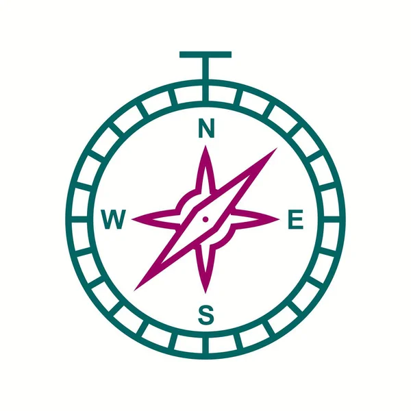 Beautiful Compass Line Vector Icon — Stock Vector