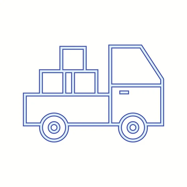 Hermosa línea de camioneta Vector icono — Vector de stock