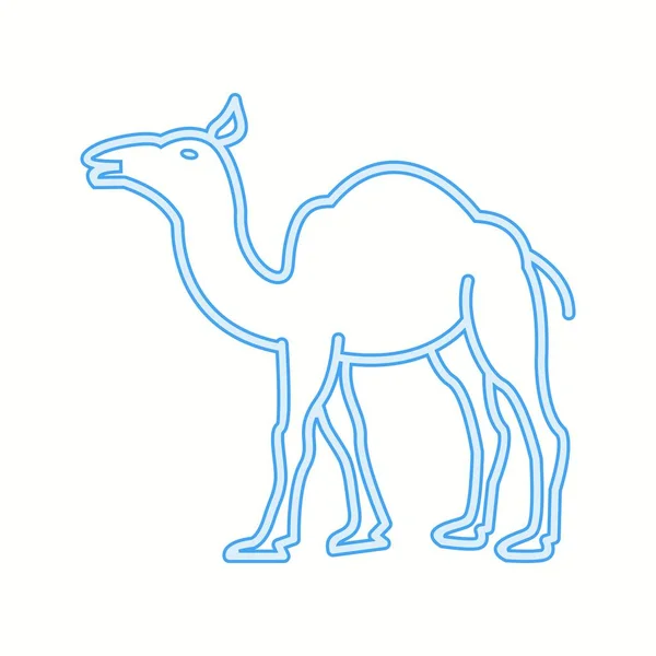 Belle ligne de chameau vectoriel Icône — Image vectorielle