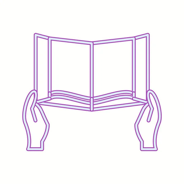 Hermosa línea de libro de lectura Vector icono — Vector de stock