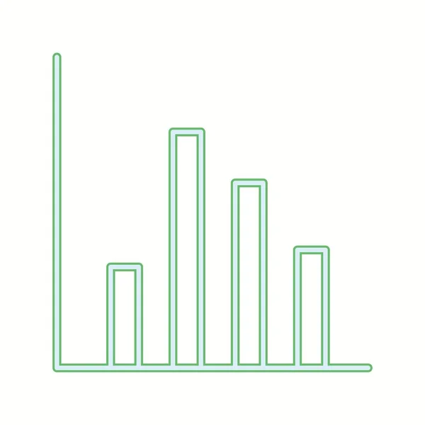 Schöne Graphenlinie Linie Vektor-Symbol — Stockvektor