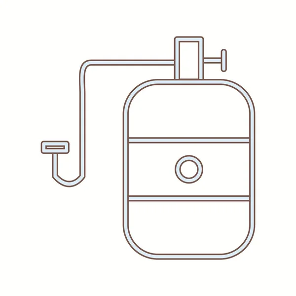 Belle ligne de cylindre vectoriel Icône — Image vectorielle