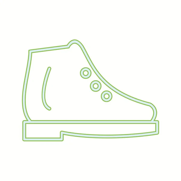 Hermosa línea de zapatos de hielo Vector icono — Archivo Imágenes Vectoriales