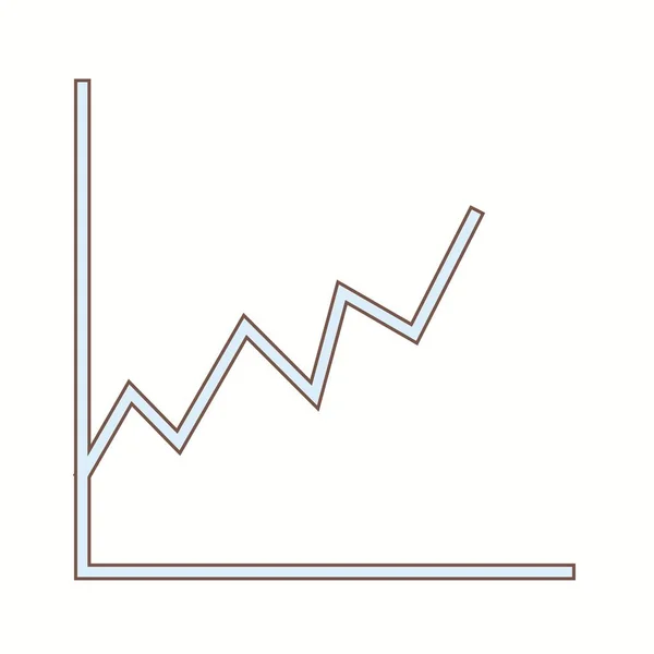 Hermosa línea gráfica Vector icono — Vector de stock
