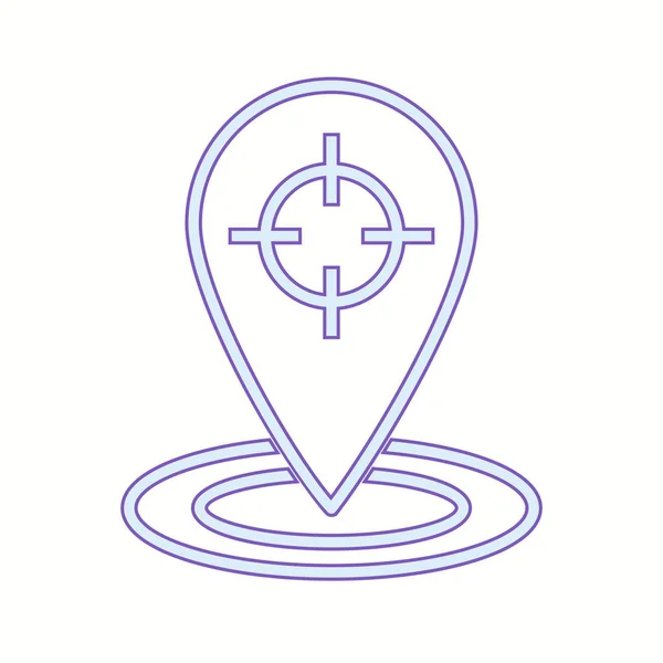 Schöne Trace Location Line Vektor Icon — Stockvektor