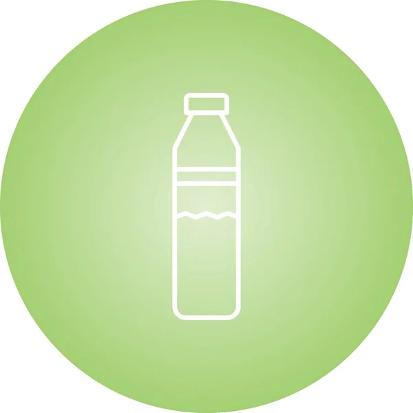 Beautiful Water Bottle Line Vector Icon — Stock Vector