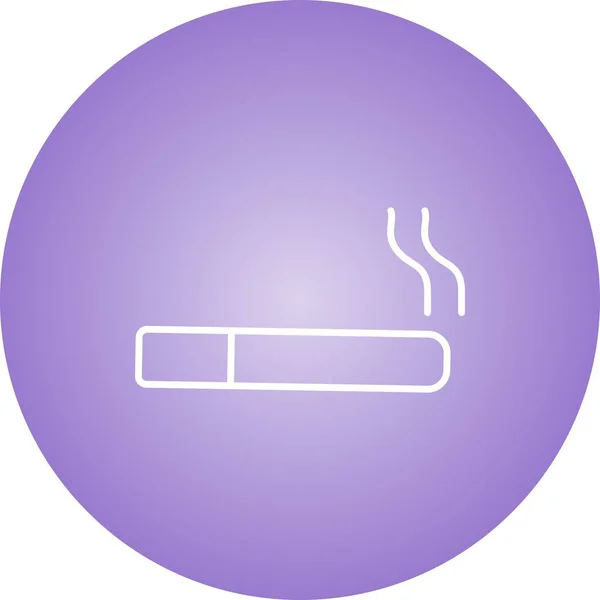 Krásná cigaretová čára vektorové ikony — Stockový vektor