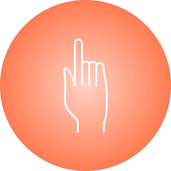 Hermosa línea de dedo levantado Vector icono — Archivo Imágenes Vectoriales