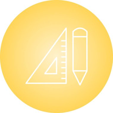 Güzel Kalem & Kare Satır Vektörü Simgesi Ayarla