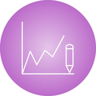 Güzel Çizim Grafikleri Satır Vektörü Simgesi