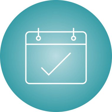 Güzel Tarih Satır Vektörü Simgesi