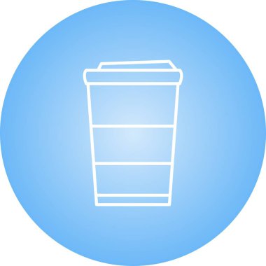 Güzel Kahve Bardağı Satırı Vektör Simgesi