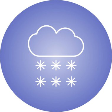 Güzel Kar Yağışı Çizgisi Vektör Simgesi