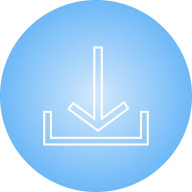 Güzel İndirme Satırı Vektörü Simgesi