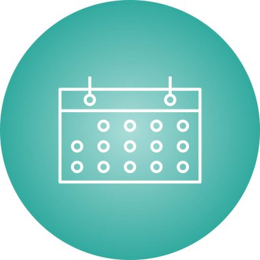 Güzel Takvim Satır Vektörü Simgesi