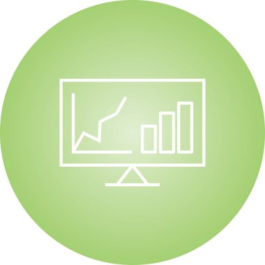 Ekran Çizgisi Vektör Simgesinde Güzel Analizler