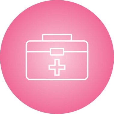 Güzel İlk Yardım Kutusu Satır Vektörü Simgesi