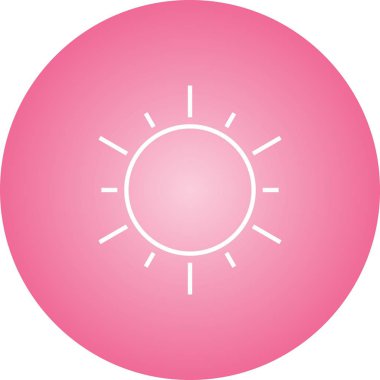 Güzel Güneş Çizgisi Vektör Simgesi