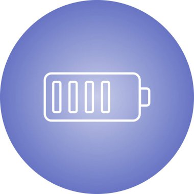 Güzel Mobil Batarya Hattı Vektör Simgesi