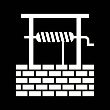 Güzel Su Kuyusu Kabartma Vektörü Simgesi