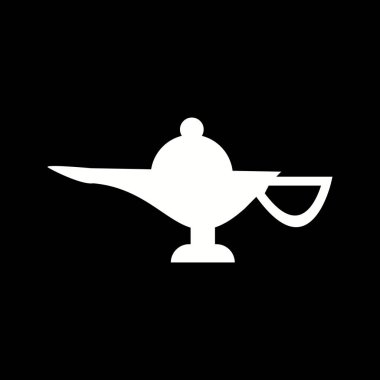 Güzel Sihirli Lamba Kabartma Vektör Simgesi