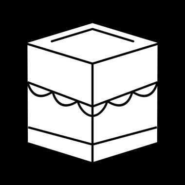 Güzel Khana Kaba Glyph Vektör Simgesi