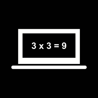 Güzel Çevrimiçi Hesaplama Kabartma Vektör Simgesi