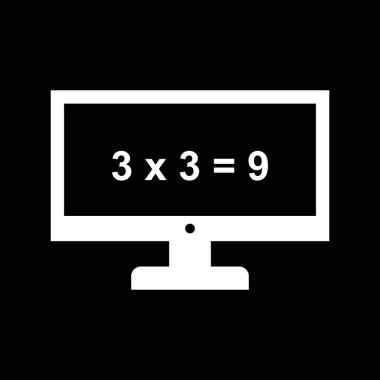 Ekran Kabartma Vektörü Simgesinde Güzel Matematik