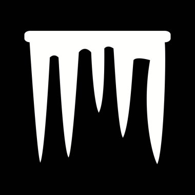 Güzel Icicle Glyph Vektör Simgesi