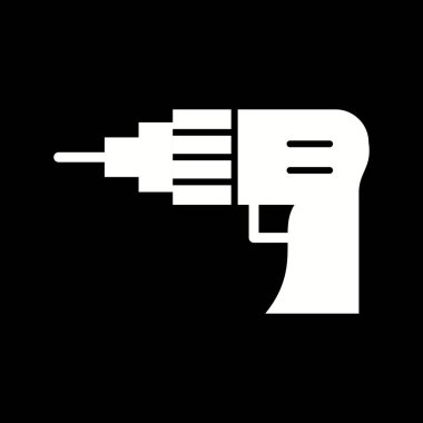 Güzel Matkap Makinesi Glyph Vektör Simgesi