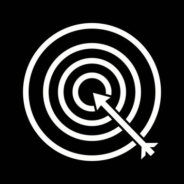Güzel Hedef Glyph Vektör Simgesi