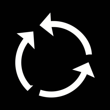 Güzel Döngü Oku Kabartma Vektörü Simgesi