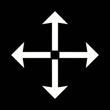 Güzel Tam Ekran Oku Glyph Vektör Simgesi