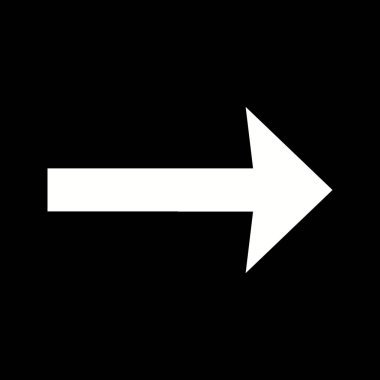 Güzel Sağ Ok Kabartma Vektör Simgesi