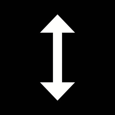 Güzel Yukarı Aşağı Glyph Vektör Simgesi