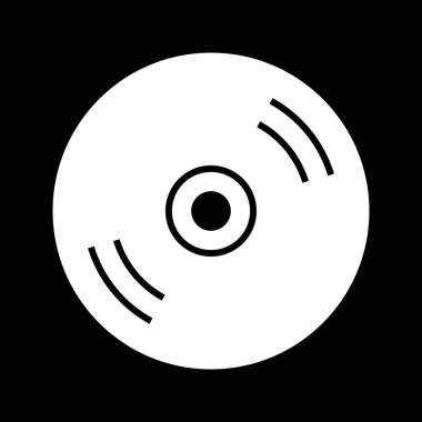 Güzel Cd Glyph Vektör Simgesi