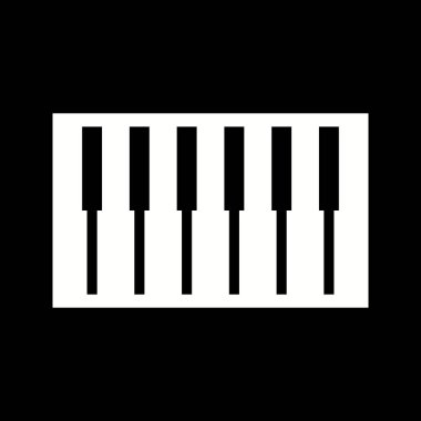 Güzel Piyano Anahtarları Kabartma Vektör Simgesi