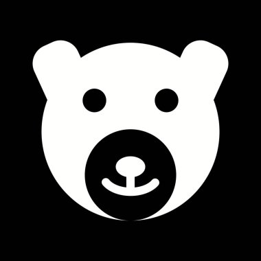 Güzel Ayı Kabartma Vektör Simgesi