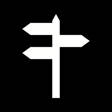 Güzel Yön Okları Glyph Vektör Simgesi